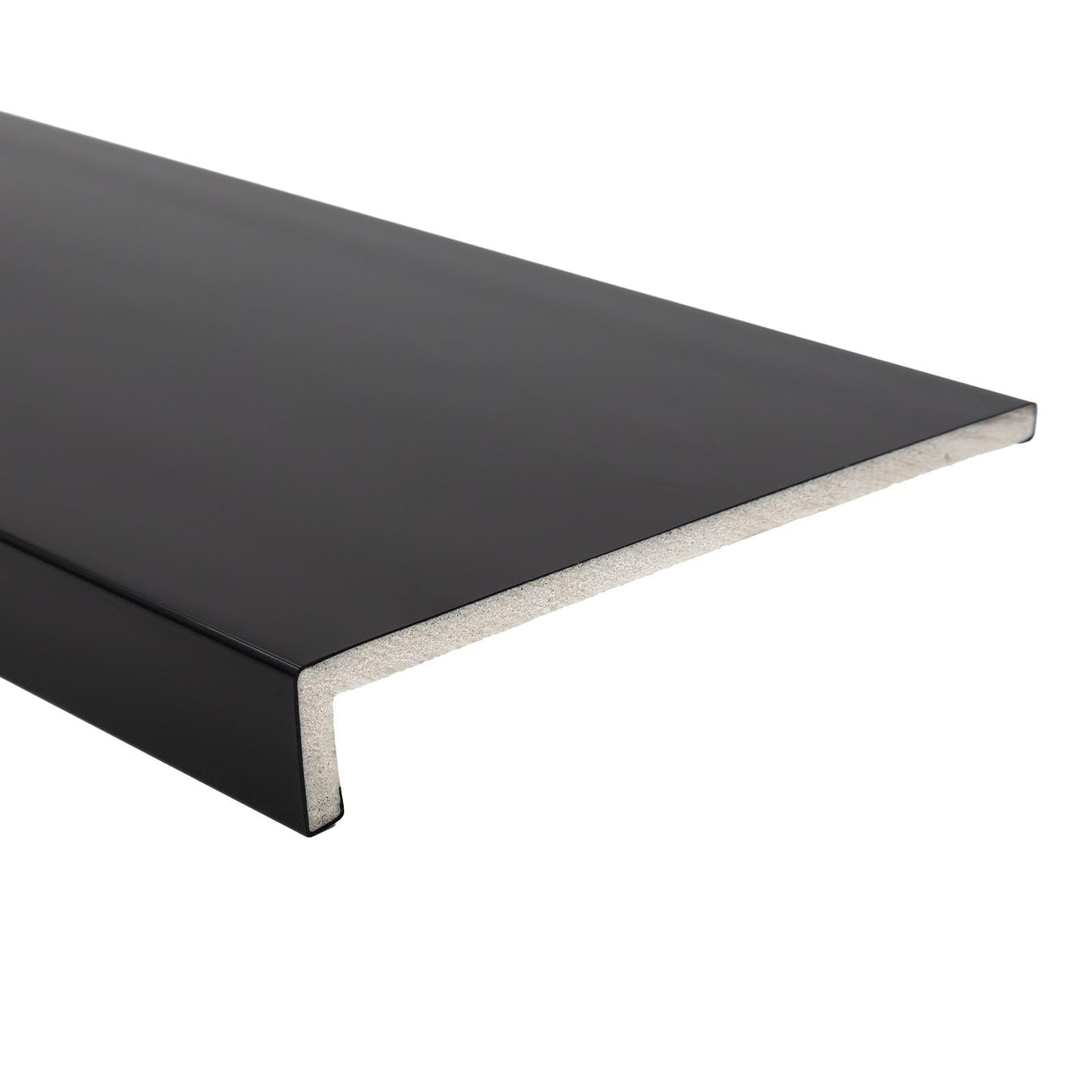 Truly Pvc Limited Black (Smooth) Window Board Capping Cover (1.25M) - 225Mm