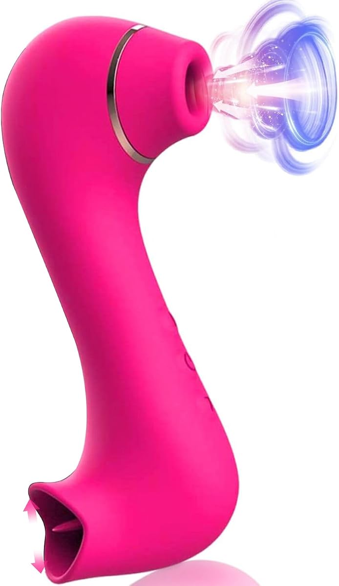 Vibrators Adult Sex Toys for Women - App Control Clit Sucker Rose Toy | 2-in-1 Tongue Licking Nipple Sucking Female Vibrator Couples