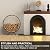 NANANARDOSO 31 inch Firewood Rack Outdoor,Powder-coated Metal Fireplace Log Holder for Firewood Storage,Rustproof Stable Log Holder and Fireplace Organizer
