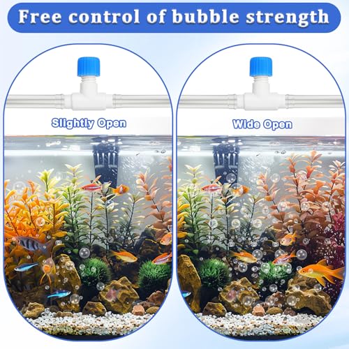 Image of Psyqtsuary 12 Pcs Check Valve Aquarium Air Pump Accessories, 6 Check Valves+6 T Shaped Air Valves Non-Return Control Valve for 3 /16 inch Aquarium Tubing (Black)