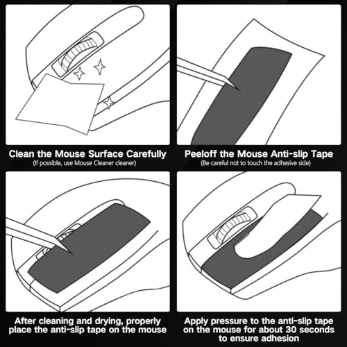Image of ZORBES Compatible with Logitech MX Master 4, Gaming Mouse Anti-Slip Grip Tape Pre-Cut Adhesive Skin Protector, Sweat-Resistant PU Textured Mouse Grip Skin Cover, Peel and Stick, Traceless Adhesive