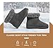 TIMEJOY Suede Snow Boots for Women Winter Warm Ankle Booties Faux Fur Lined Water-Resistant Non-Slip Fashion Comfortable Shoes for Daily Wear(8US Grey)