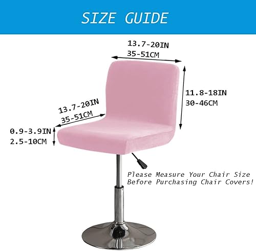 Miniatura 2 de Juego de 4 fundas para taburete de bar de terciopelo aplastado elástico blanco con parte trasera cuadrada giratoria para taburete de bar, funda de