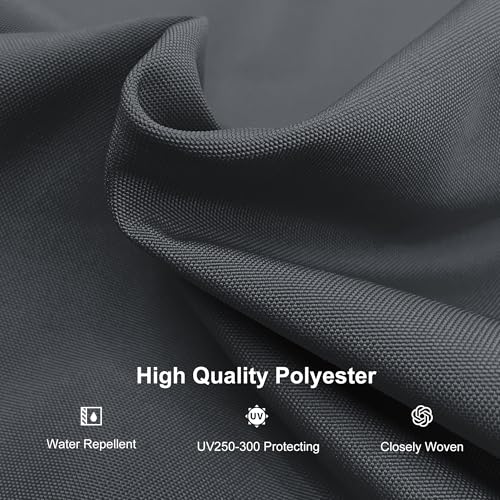 Image of PURPLE LEAF Outdoor Cantilever Umbrella Cover Easy Setup XL Size Grey
