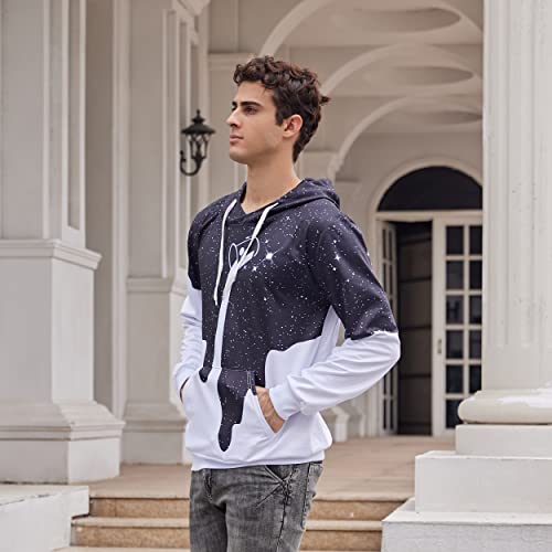 Boys Sports Pullover Cute Milk Hoodies Sweater Girls Night Galaxy Sweatshirt Hoodies Milk Cup 3D Graphic Hoodie Fashion Trip Sport Play Jacket Hoody Suits Size Xx-Large #TOP3