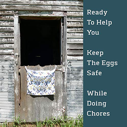 Rural365 Chicken Egg Apron Gathering Egg Apron with Pockets for 12 – Egg Collecting Apron Adult Egg Gathering Apron