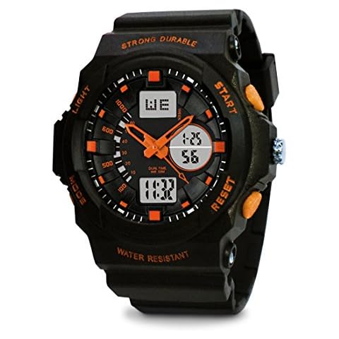 TOPCABIN Dual Time Digital-Analog Kids Watch Cover