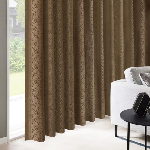 [�J�[�e������Ȃ�] �h�����x���t �ԕ� �Ռ��J�[�e���uCampanella�v (�J���p�l��) �T�C�Y�F(��)125cm×(��)140cm×2���g �F :Brown(�u���E��)/A�t�b�N �W���K�[�h�D ������� ���� �Q�� ���r���O