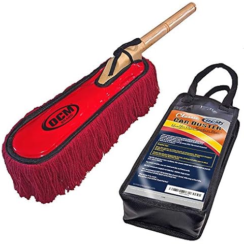 Classic Car Duster with Solid Wood Handle Includes Storage Case - Popular Detailers Choice Cover