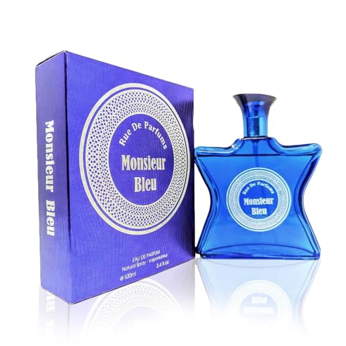 META-BOSEM Monsier Blue for Men Cologne Fresh Fragrance, Eau de Parfum Natural Spray - Woody and Aromatic Scent - Holiday Gift, 3.4 Fl Oz/100 Ml