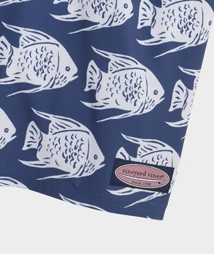 Vineyard Vines Boys Printed Chappy Swim Trunks, Moonshine4