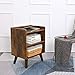 HOOBRO End Table, 3-Tier Nightstand with Open Compartment, Wooden Accent Side Table for Small Spaces, Stable and Sturdy Construction, Rustic Brown BF52BZ01