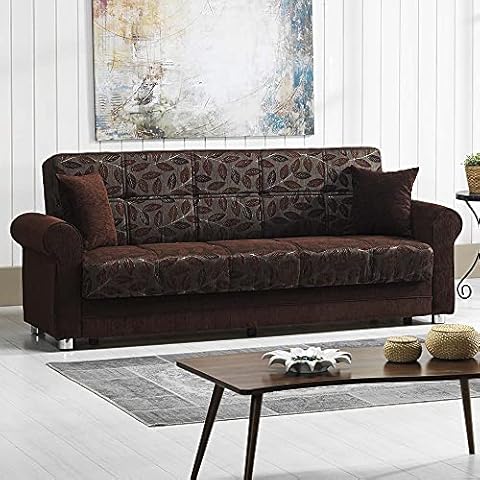 Sweet Home Stores Nature Sofa Bed, Sofabed, Dark Brown Cover