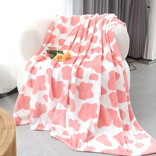 Image of Pink Throw Blanket for Girls, Soft Warm Small Fleece Throw Blankets for Toddlers Kids, Pink Gifts for Birthday Baby Shower, Plush Home Room Decor 40x50 inches