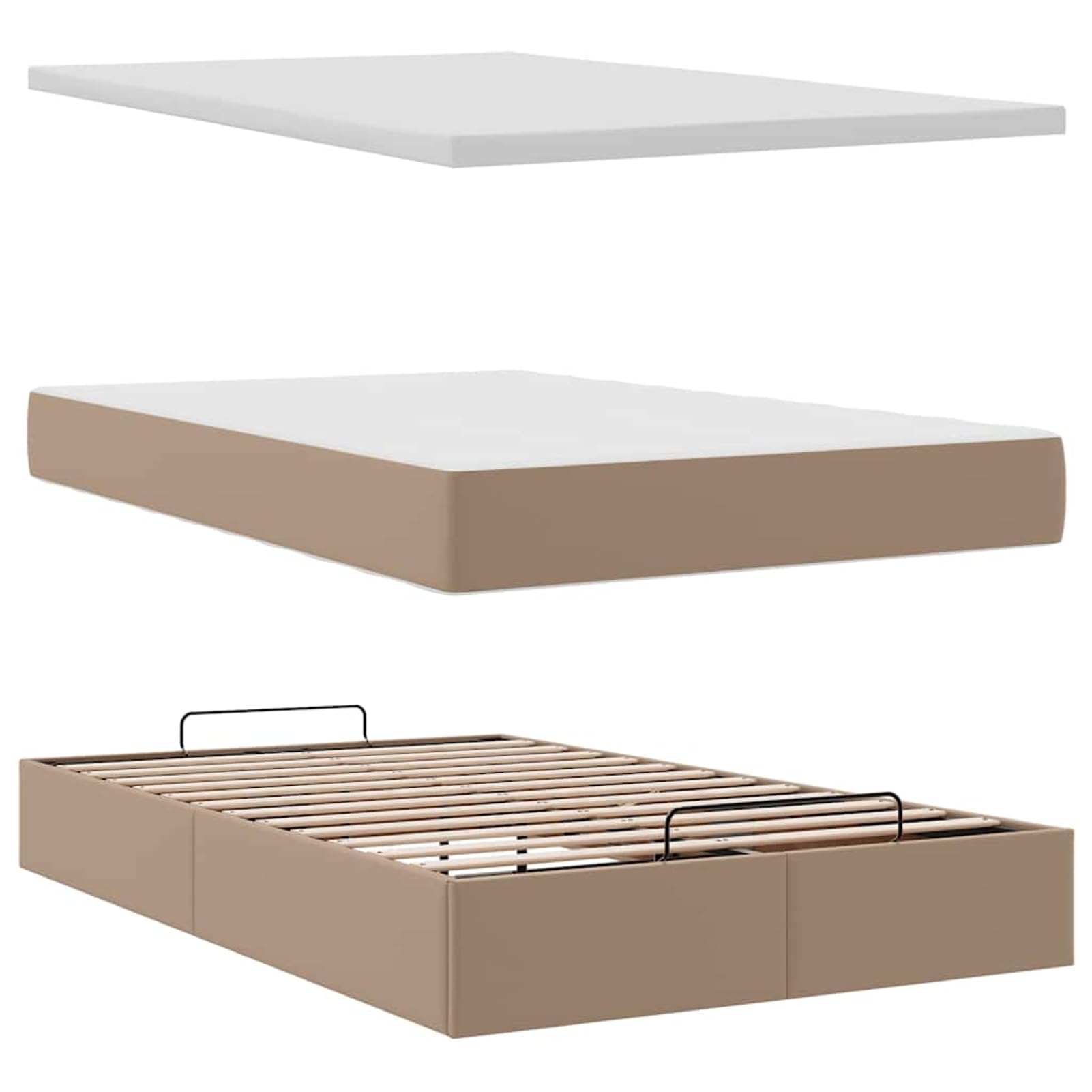 Gecheer Cama Otomana, Función de Almacenamiento con Mecanismo Hidráulico, Modelo 193x120 cm, Material Sintético y Madera Contrachapada, Diseño Elegante para Dormitorio Principal Modelo YHSQY-3312995ES