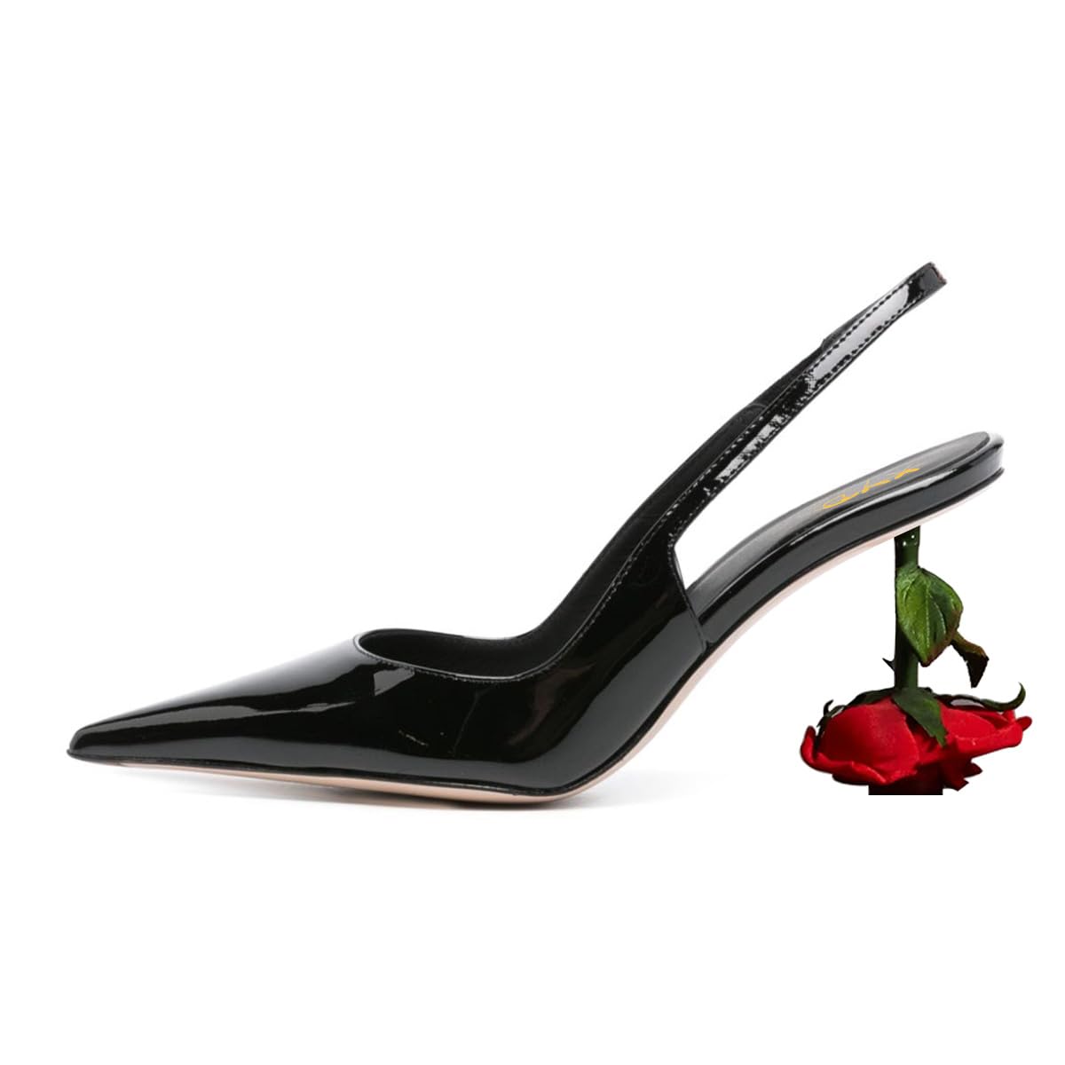 black heels with roses