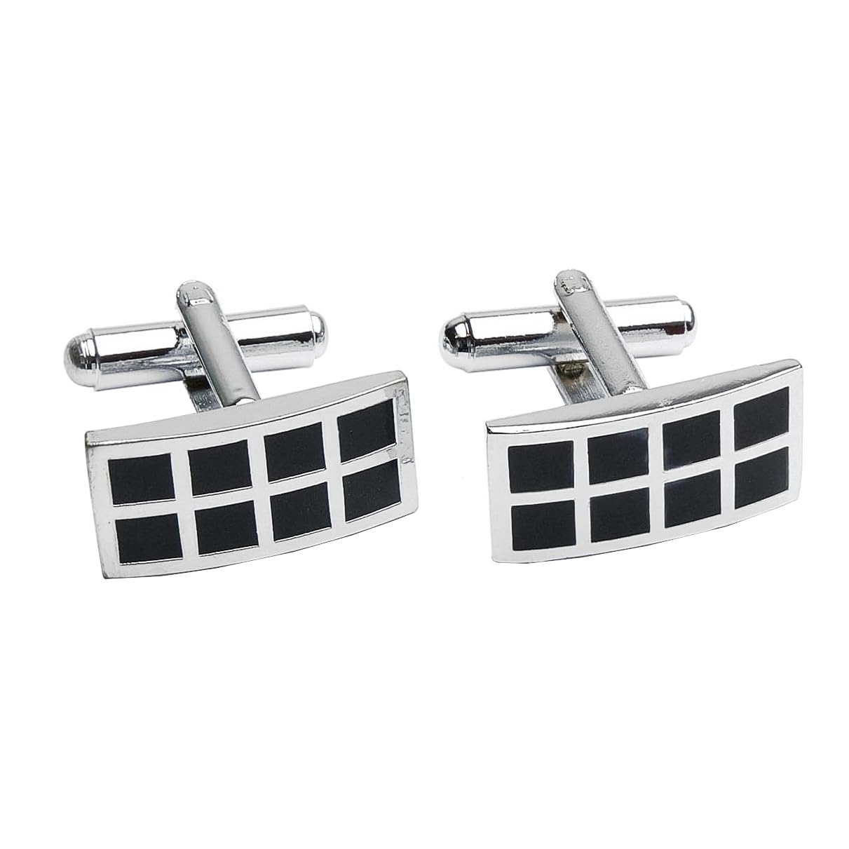 Zivom® Black Silver Chequered Rectangle Office Corporate Formal Party French Cufflink Pair Men Shirt Suit Blazer In Gift Box (B00OD0NHUI) Amazon Price History, Amazon Price Tracker