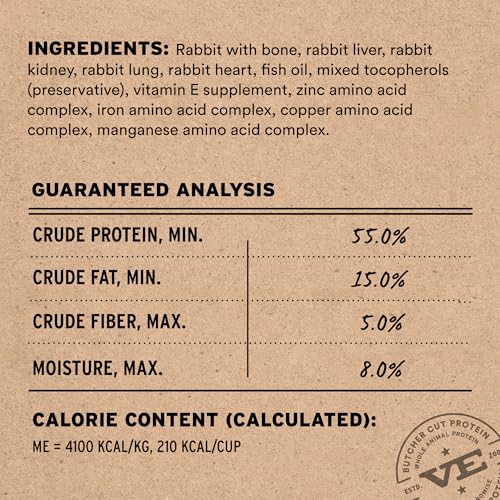 Image of Vital Essentials Freeze Dried Dog Food, Rabbit Mini Nibs, 5.5 oz Bag