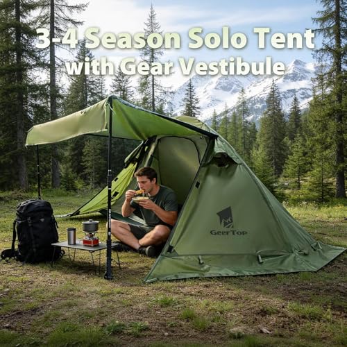 Carpa ligera GEERTOP para una persona para camping miniatura 6