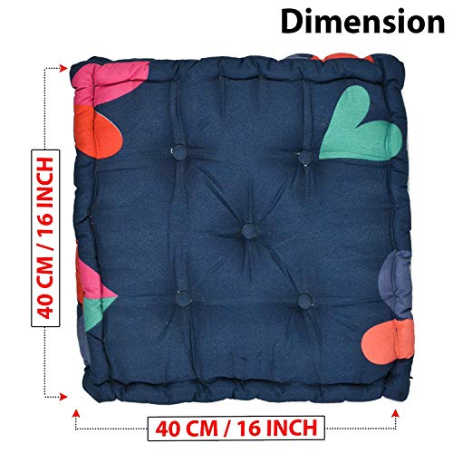 Image of Amazon Brand - Umi Chair Cushion Comfortable Thick Tufted Seat Cushion Cushion for Meditation,Floor Cushion for Sitting in Living Room,Chair Box for Indoor Seat Set of 1,16X16(Inches) (Red)