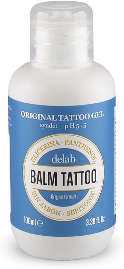 BALM TATTOO – Tattoo Cleansing Gel – Balm Tattoo Cleansing Gel – Tattoo Aftercare – Moisturising Formula – For Sensitive Tattooed Skin – Relieves Itchiness – Skin Moisturiser – 100 ml