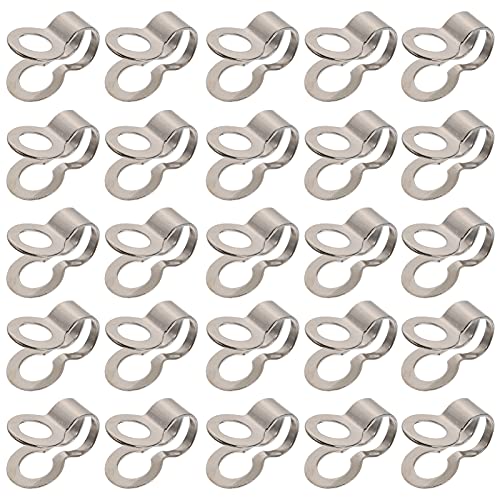 Image of EXCEART 125pcs Ball Chain Pull Connectors Ceiling Fan Lamp Pull Silver Stainless Steel Chain Connectors