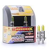 Hipro Power H1 55 Watts 3000K Golden Yellow Xenon HID Halogen Fog Light Bulbs