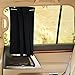 PONY DANCE Car Curtains - 2 Pcs Side Window Blackout Window Shades for Baby and Kids with UV Rays Protection,Road Trip Accessories Privacy Sunshade Covers for Van and Sedan, 27.5