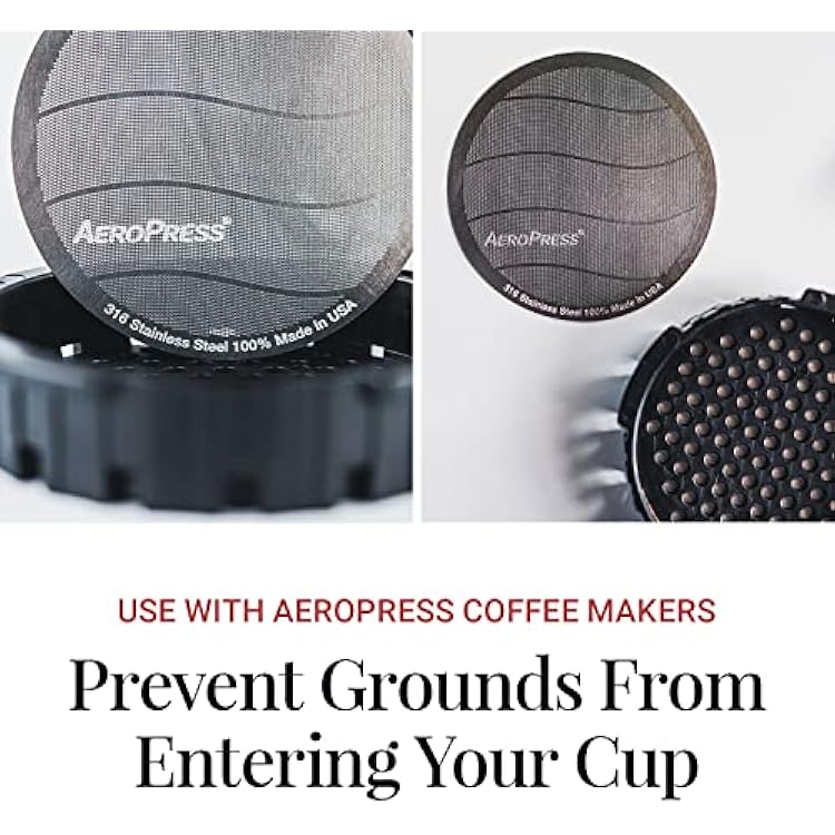 AeroPress Go Travel Coffee Maker & Stainless Steel Filter Bundle