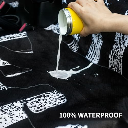 Image of Premium Hooded Cloth Seat Cover for Cars - Automotive Seat Pads Universal Fit for Sedans Truck Suv - Waterproof Front Seat Protectors Great for Athletes Workouts Swimming Running Boxing Yoga