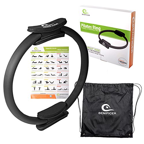 Benificer Anneaux de Pilates Anneau de Resistance Pilates Ring pour une Formation Ciblée du Haut du Corps, bras et Muscles des Jambes Magic Circle Idéal pour Excercices de Pilates, Yoga, Gymnastique
