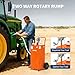 Fuel Transfer Tank with Pump, 45 Gallon Fuel Caddy, Gas Storage Tank, Gasoline Diesel Fuel Tank for Cars, Lawn Mowers, ATVs, Boats, More, Orange