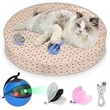 Interactive Cat Toys - Motion Activate Automatic Moving Ball Cat Toys for Indoor Cats, Self Rotating Ball with Lights, Electric Self Play for Bored Indoor Cats Mice Toys, Hide and Seek Hunting Game