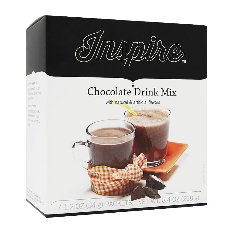 Mezcla para bebida caliente o fría con proteína Inspire de 18 g de Bariatric Eating - Chocolate (paquete de 1)