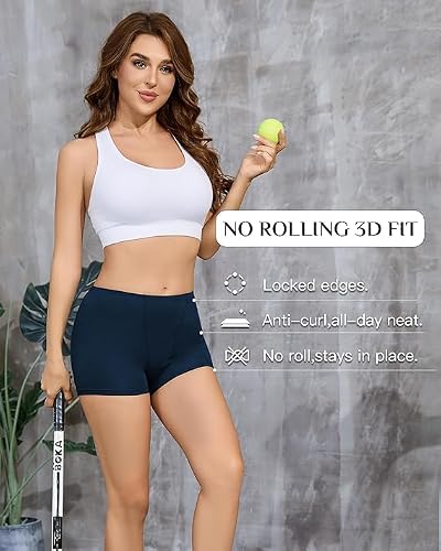 Nexgenz Cotton Boyshort Underwear for Women Cotton Boxer Briefs for Women Underwear Shorts 4 Pack Dark Purple/Fuchsia/Navy Blue/Black X-Small 2" Inseam — view 4