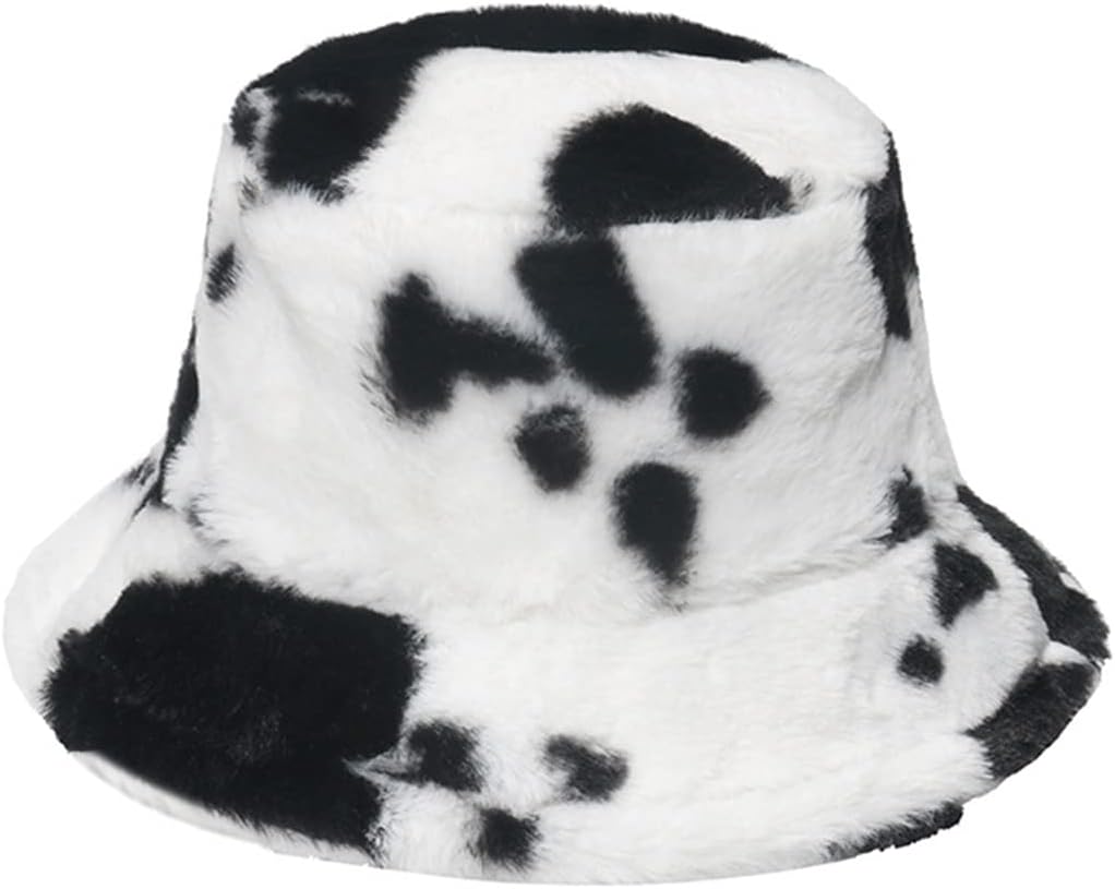 Bucket Hat Fluffy Fashion Faux Fur Warm Fisherman Cap Bucket Cap for Children Multicolor