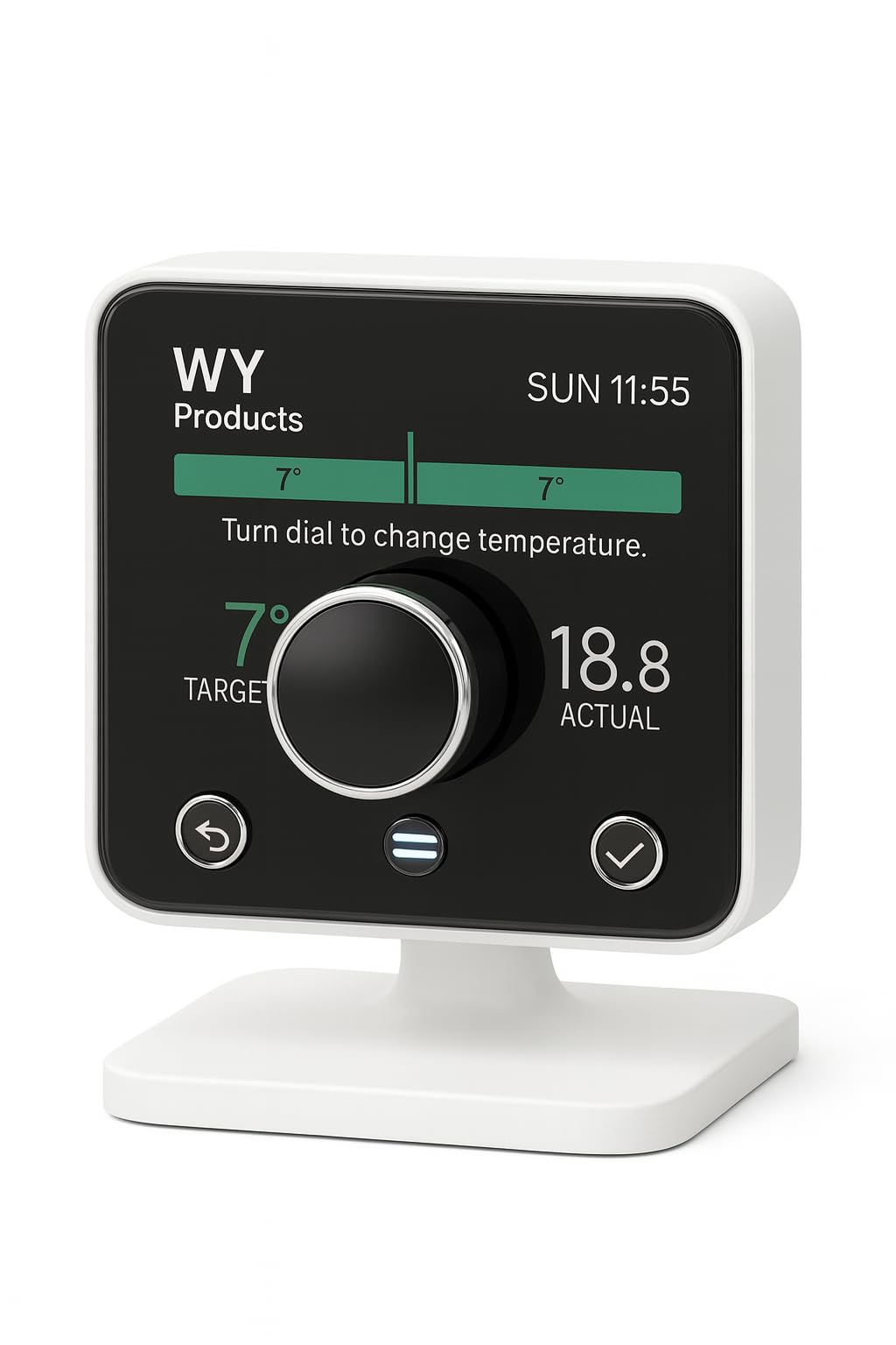 WY Products Premium Thermostat Stand Compatible with Hive Heating Thermostats – Fits Active 2, Active V3 & Mini – PETG Construction – White – Free-Standing Display Base