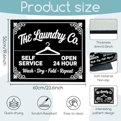 Tapis de protection lave-linge antidérapant housse de dessus sèche-linge 60x50 - 2