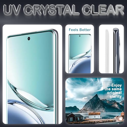 Image of ArmourPro Military Grade UV Tempered Glass Screen Protector Compatible for Oppo F27 Pro Plus 5G and Oppo F27 Pro with Edge to Edge Coverage, Cable Protector and Easy Installation kit (6.7 Inch)