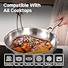 Bzayeat Chef's Frying Pan 12 Inch, Tri-Ply Clad Stainless Steel Skillet, Induction Compatible Sauté Pan with Even Heat for Searing, Oven & Dishwasher Safe, Professional Restaurant Grade Cookware #3