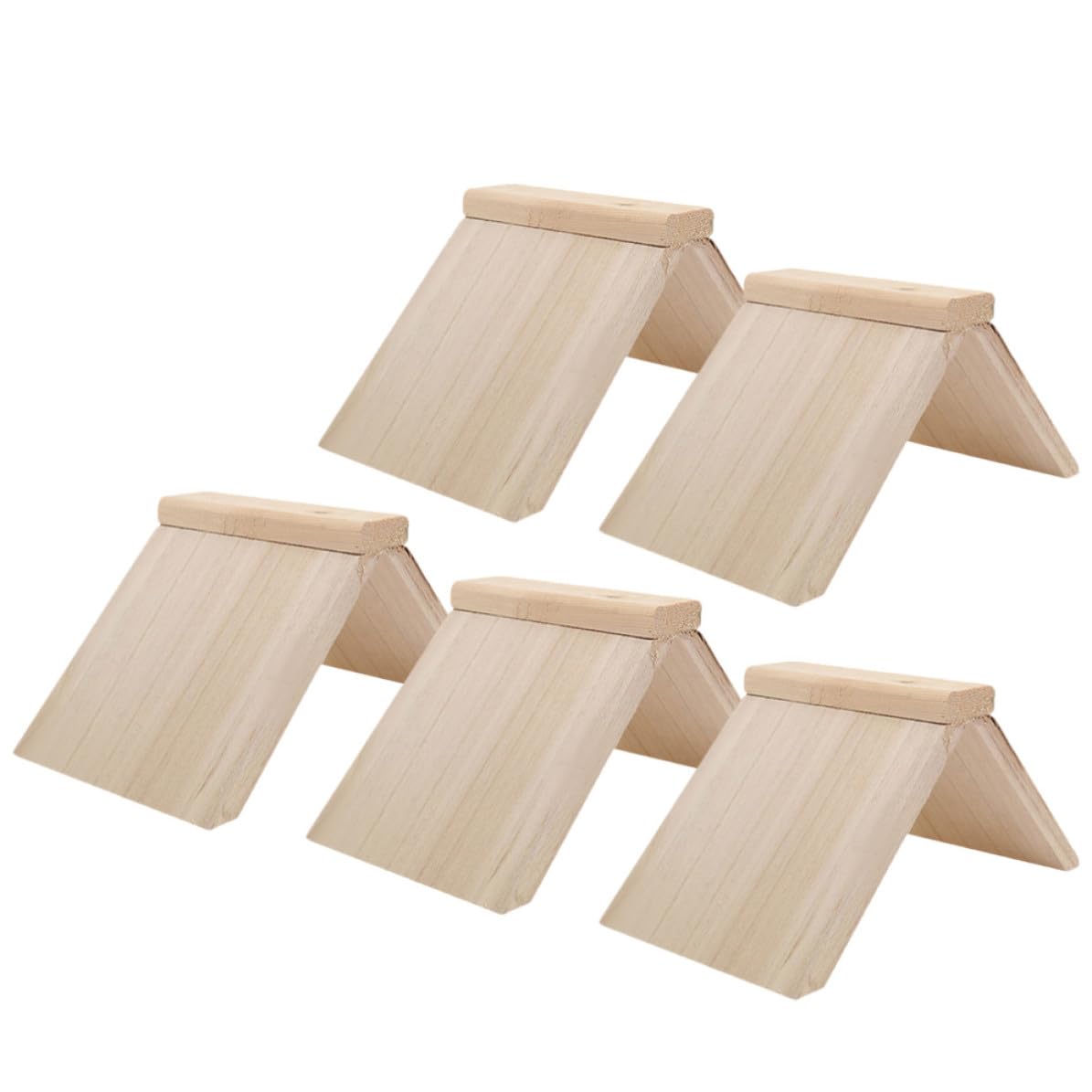 CLISPEED Support en Bois Naturel pour Pigeon et Perroquet 5pcs, Perchoir Robuste pour Oiseaux, Jeu et Décoration Maison, pour Pigeonnier et Volière