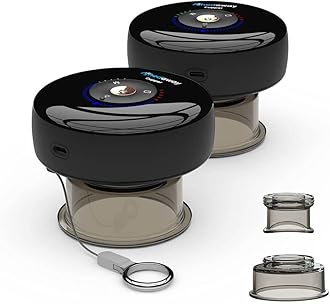 Cupper(Pair) - All New Smart Cupping Therapy Massager With Red Light Therapy, Black