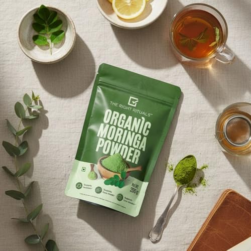 Image of Organic Moringa Powder | Pure & Natural | Energy Booster, Weight Management & Immunity Support | 200g | Superfood for Daily Nutrition | Pack of 1 | 200gm x 1 Packet