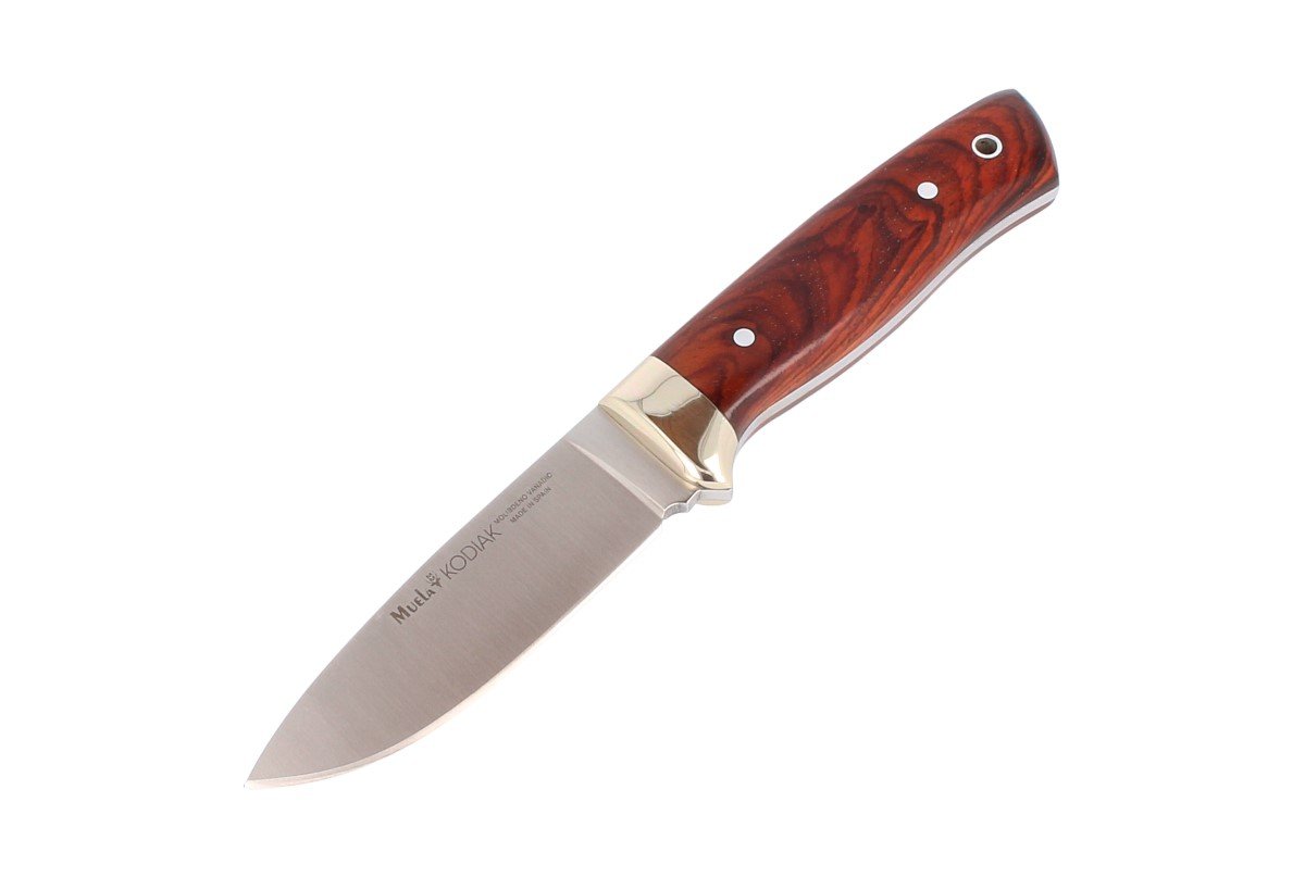 Electropolis Coltello da Caccia Muela Tutina, Manico in Legno Cocobolo, Alpaca ghiera, Dimensione Totale 21 cm + Carta Regalo Multiuso