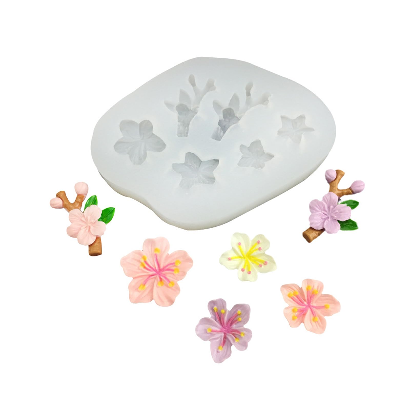 Osniyaw C Flower Silicone Andle Molds With 6 Avities, Easy To Demold, Heat Resistant Silicone Mold For Resin, Andle, Soap, Hocolate, Resin Mold