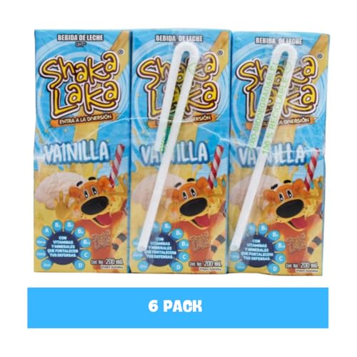 SHAKA LAKA bebida sabor VAINILLA 6.75 fl oz (Pack 6) - Artificially Flavored Milk Drink…