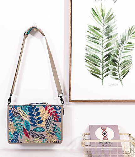 Shulaner 160 Slots Pencil Case Leaves Print Colored Pencils Holder Large Capacity Portable Pencil Bag Organizer