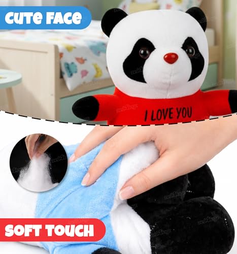 Image of Zest 4 Toyz Soft Toy for Girls | Cute Stuffed Animal Plush Toy | Baby Toys | Panda Soft Toy Cuddly Teddy Bear for Kids | Birthday Gift - Multicolor