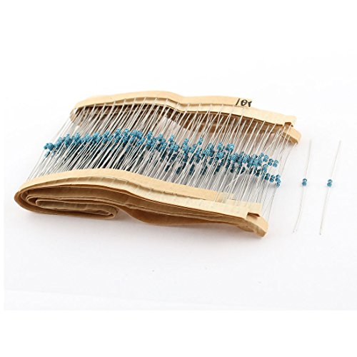 Aexit 1/6W 1/8W Fixed Resistors 1% 100 Ohm Axia-L Lead Flameproof Metal Film Resistor Single Resistors 300 Pcs #TOP19