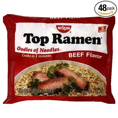  Top Ramen Variety Pack 48ct 24 3oz Beef 24 3oz Chicken Ramen Noodles Grocery Gourmet Food
